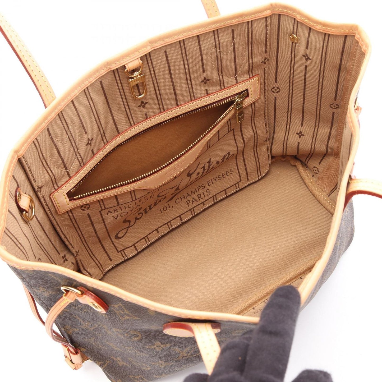 Louis Vuitton Tote Neverfull PM Canvas Leather — view 3