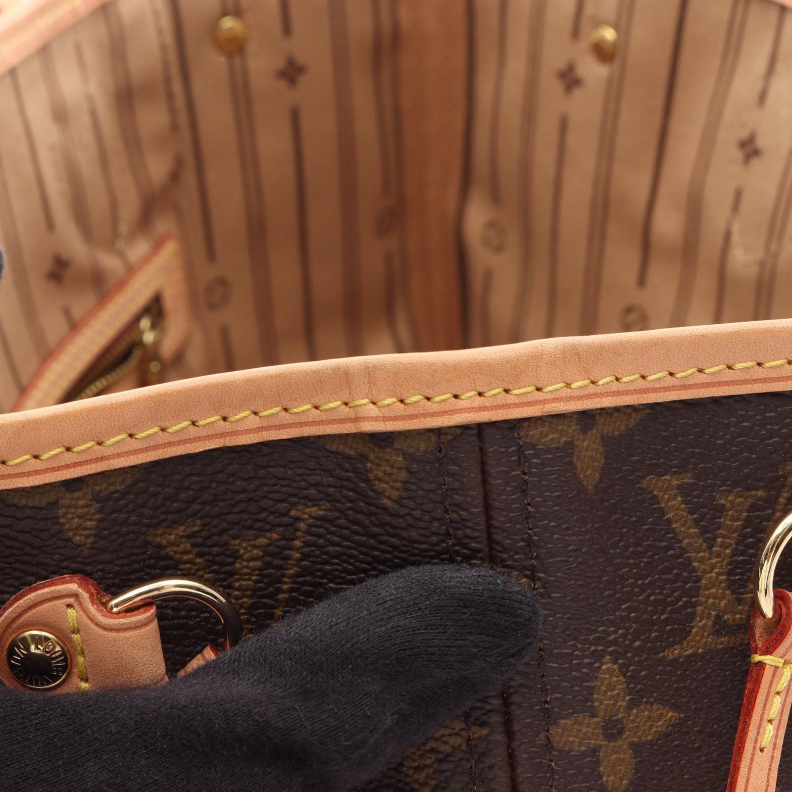 Louis Vuitton Tote Neverfull PM Canvas Leather — view 7