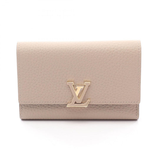 Louis Vuitton Trifold Wallet Portefeuille Capucines Compact Leather