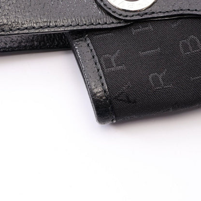 Bvlgari Handbag Logo Mania Black Canvas Leather — view 6