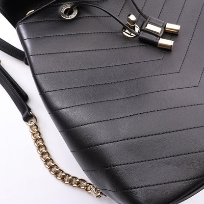 Chanel Backpack Stitch Black Lambskin Chez Blanc — view 7