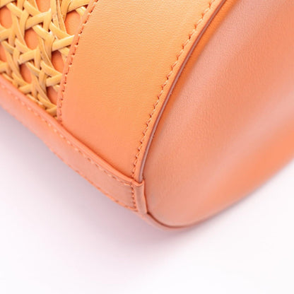 Bvlgari Shoulder Bag Serpenti Forever Natural Coral Orange Leather Basket — view 5