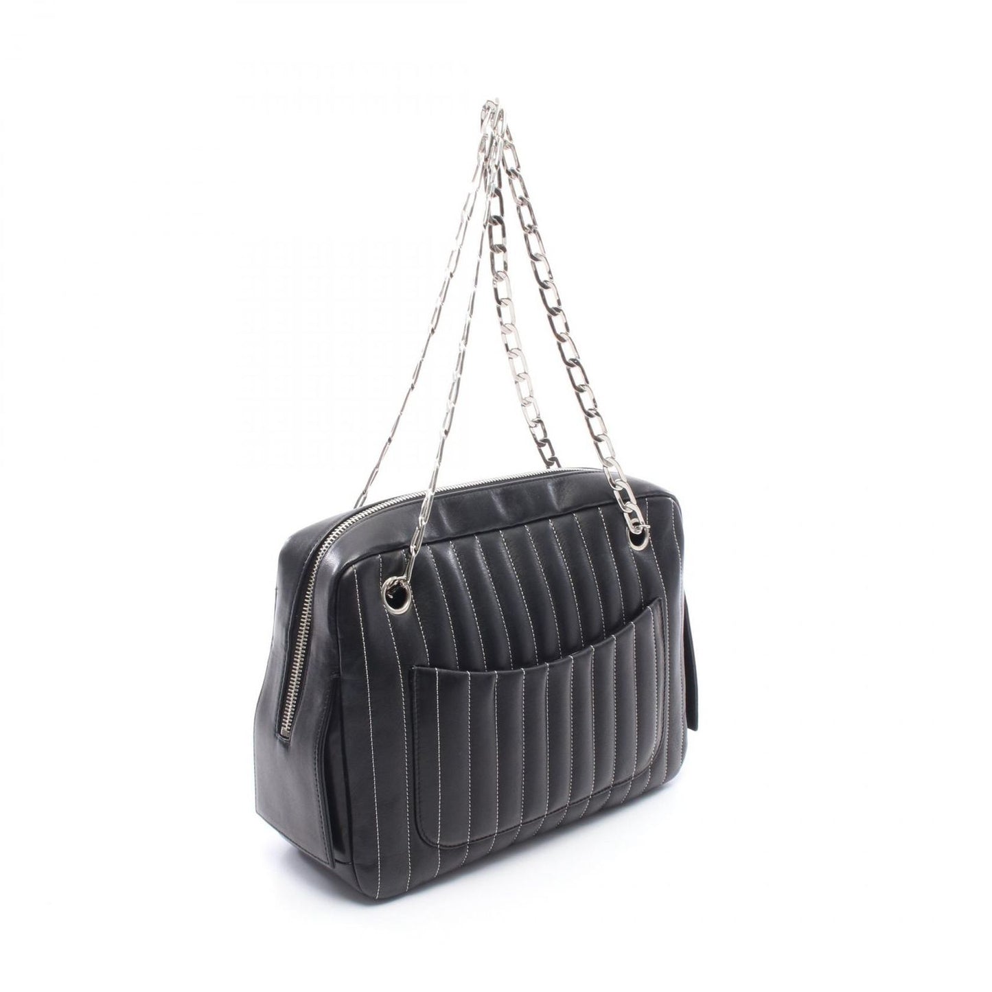 Chanel Shoulder Bag New Mademoiselle Chain Black Lambskin — view 2