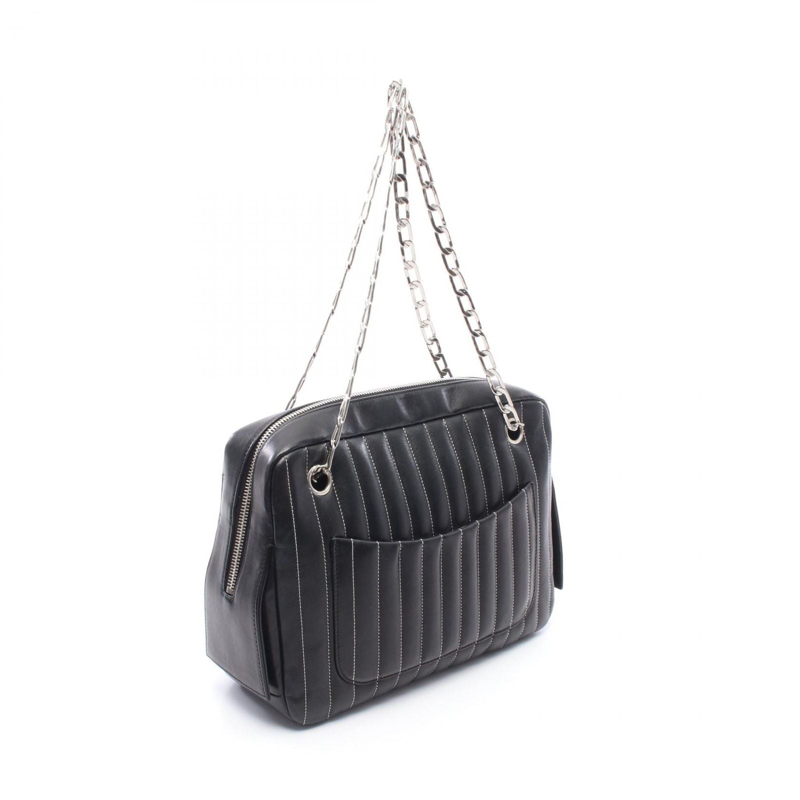 Chanel Shoulder Bag New Mademoiselle Chain Black Lambskin — view 2