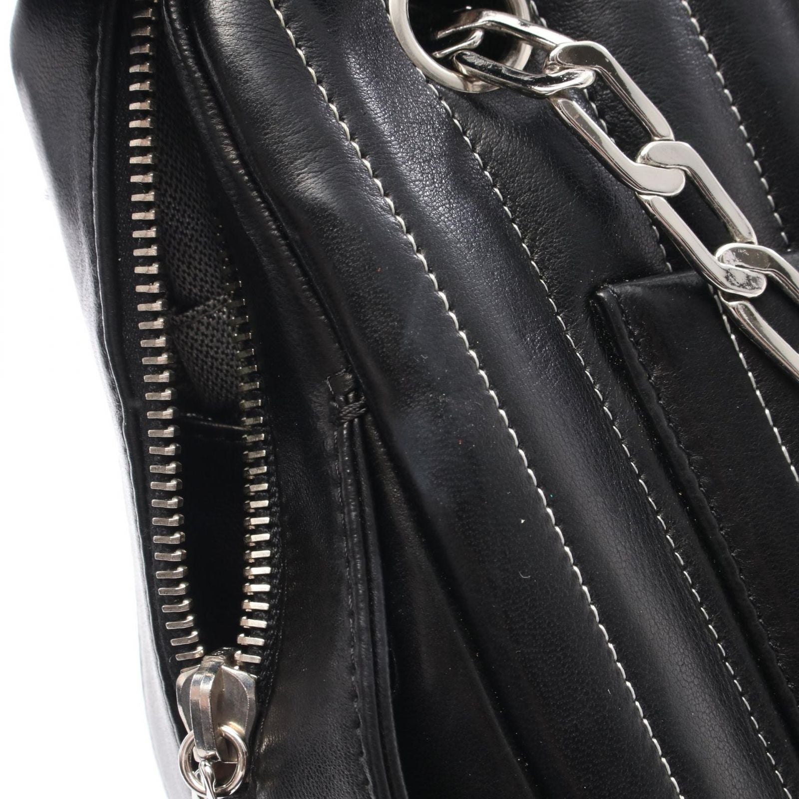 Chanel Shoulder Bag New Mademoiselle Chain Black Lambskin — view 8
