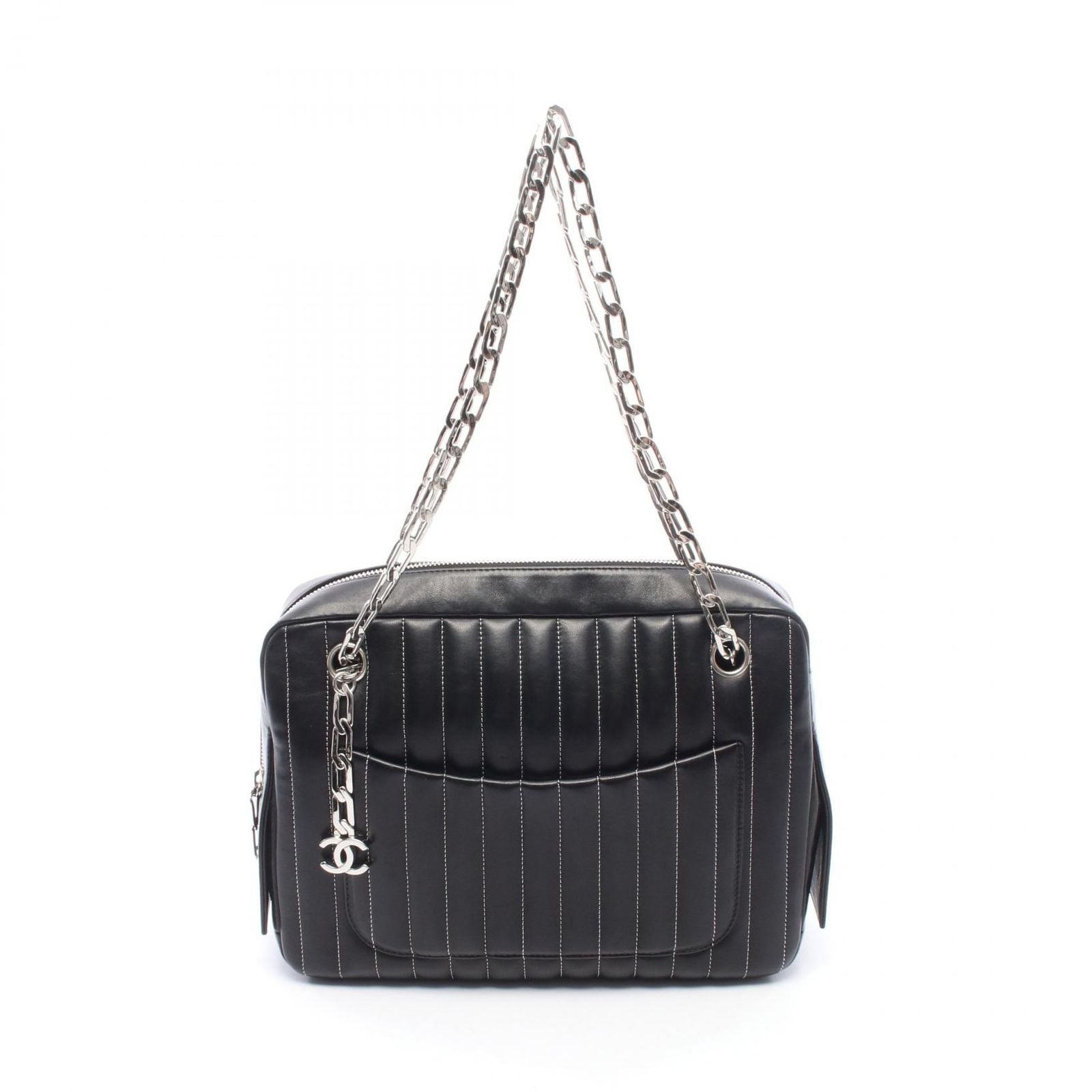 Chanel Shoulder Bag New Mademoiselle Chain Black Lambskin