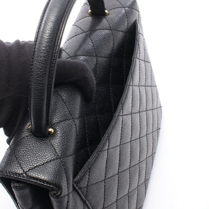 Chanel Handbag Quilted Black Caviar Leather Top Handle — view 6