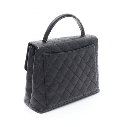 Chanel Handbag Quilted Black Caviar Leather Top Handle — view 2