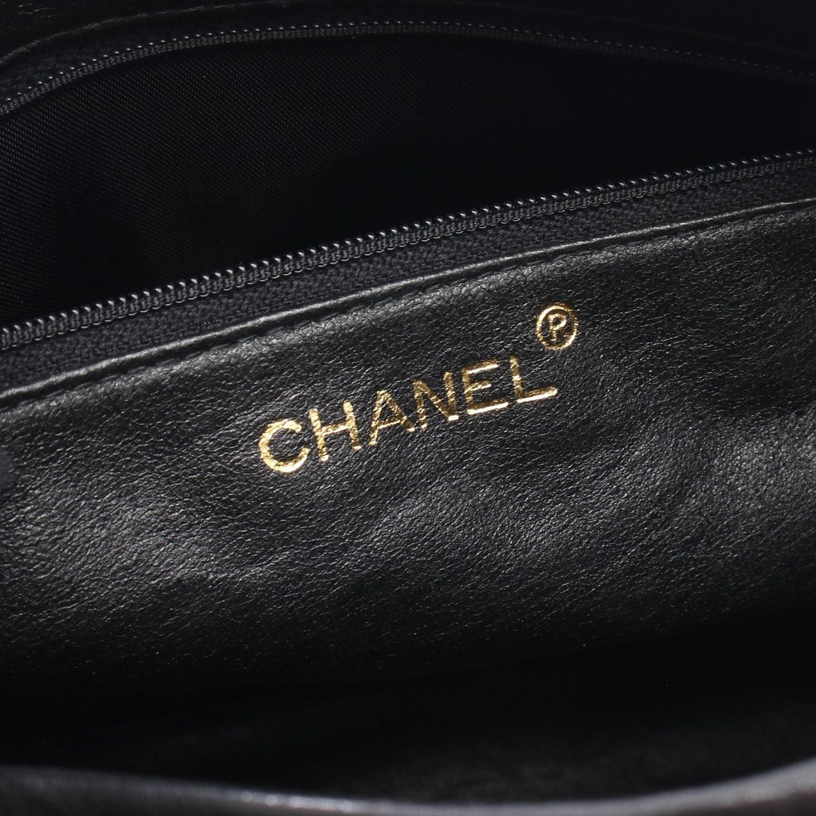 Chanel Shoulder Bag CC Logo Bias Stitch Tassel Black Lambskin Fringe Chain — view 4