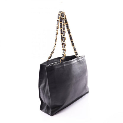 Chanel Tote Big CC Logo Black Lambskin Jumbo Chain — view 2