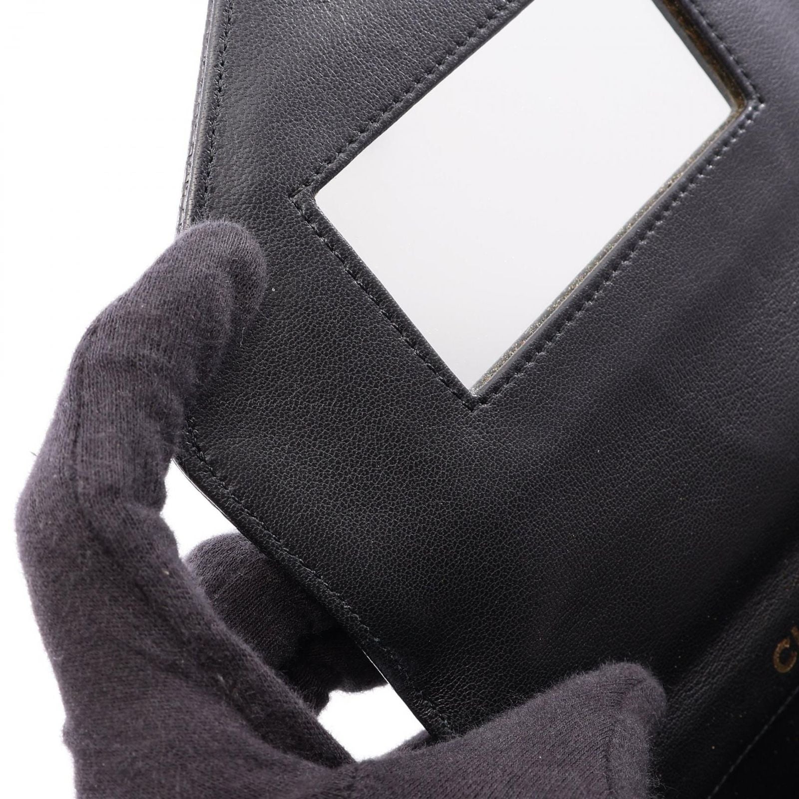 Chanel Shoulder Bag Stitch Mini Black Exotic Cles the — view 9
