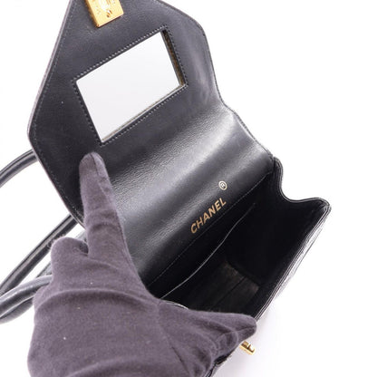 Chanel Shoulder Bag Stitch Mini Black Exotic Cles the — view 3