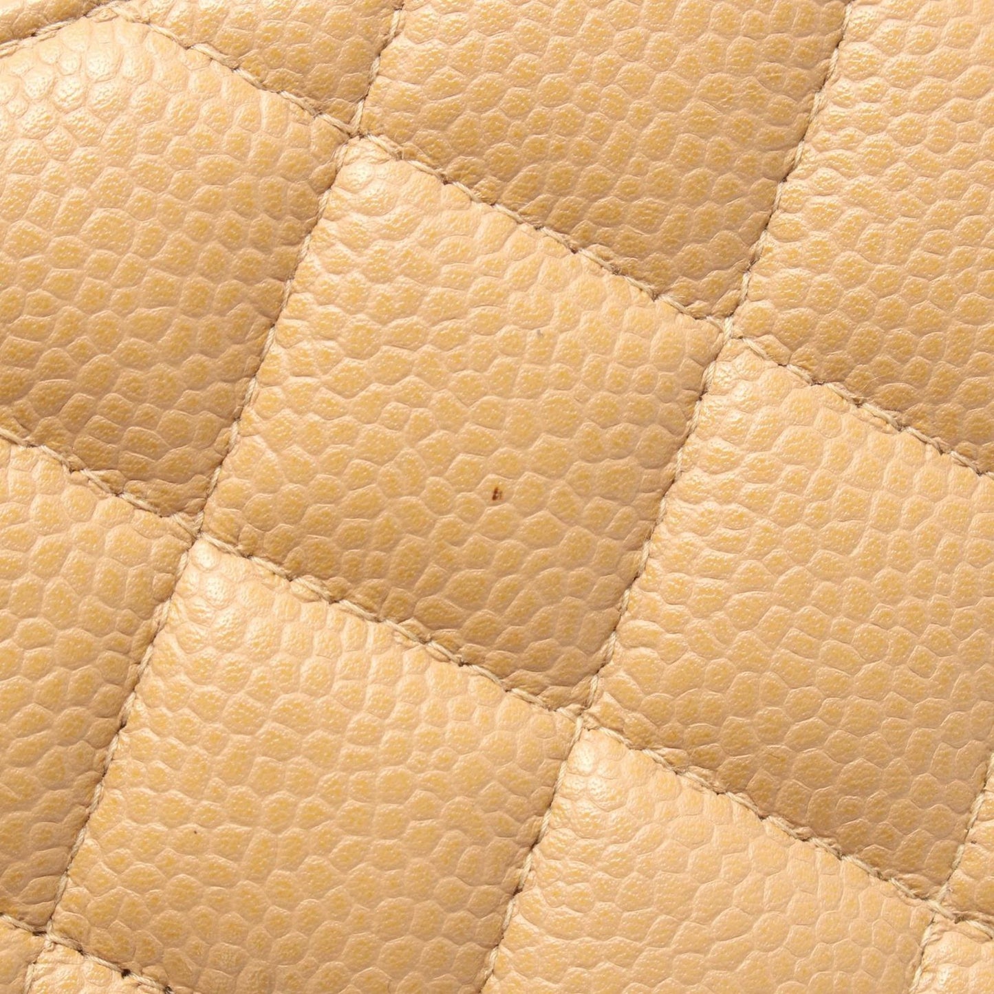 Chanel Shoulder Bag Mini Quilted Beige Caviar Leather Chain — view 9