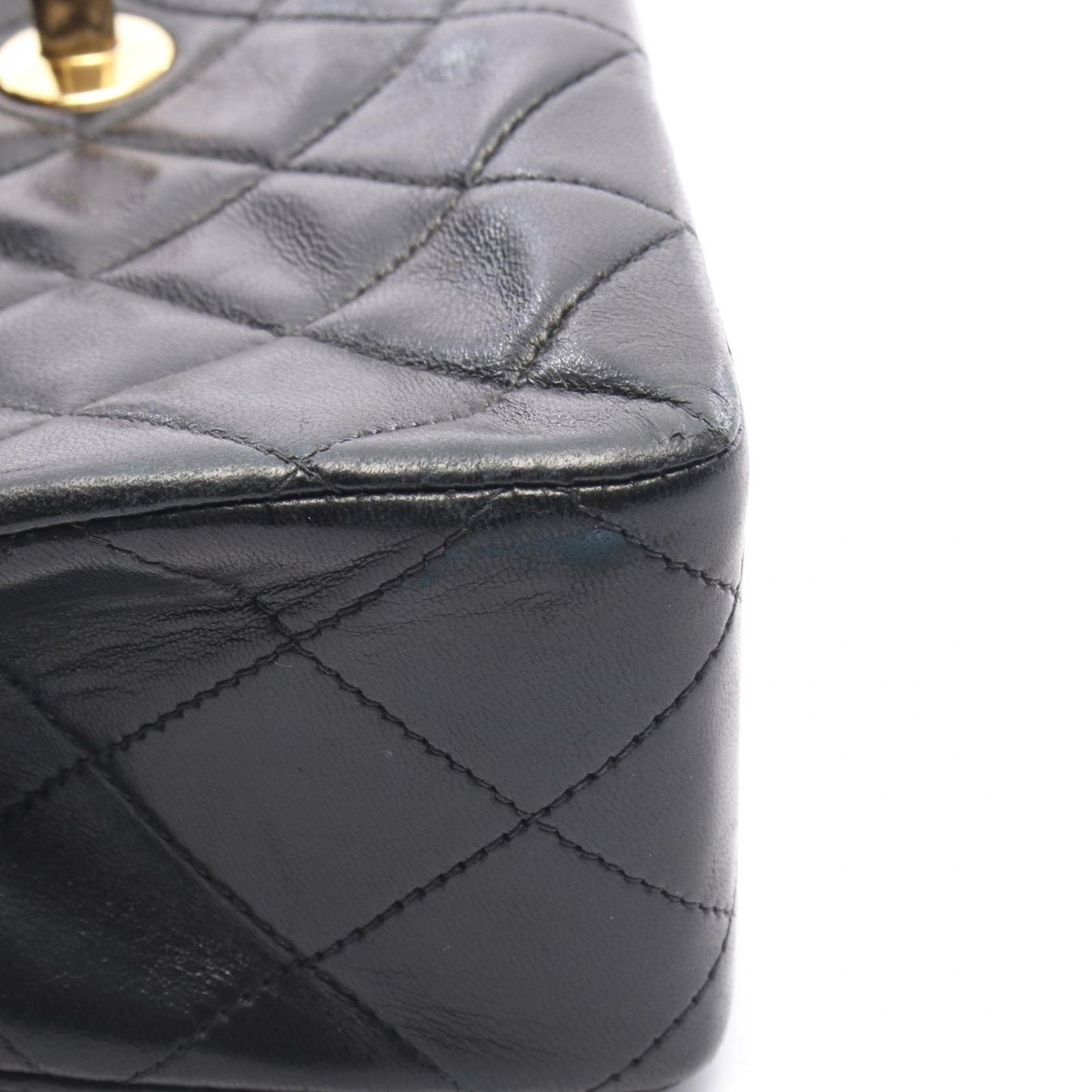 Chanel Shoulder Bag Mini Quilted 20 Black Lambskin Mini Chain — view 7