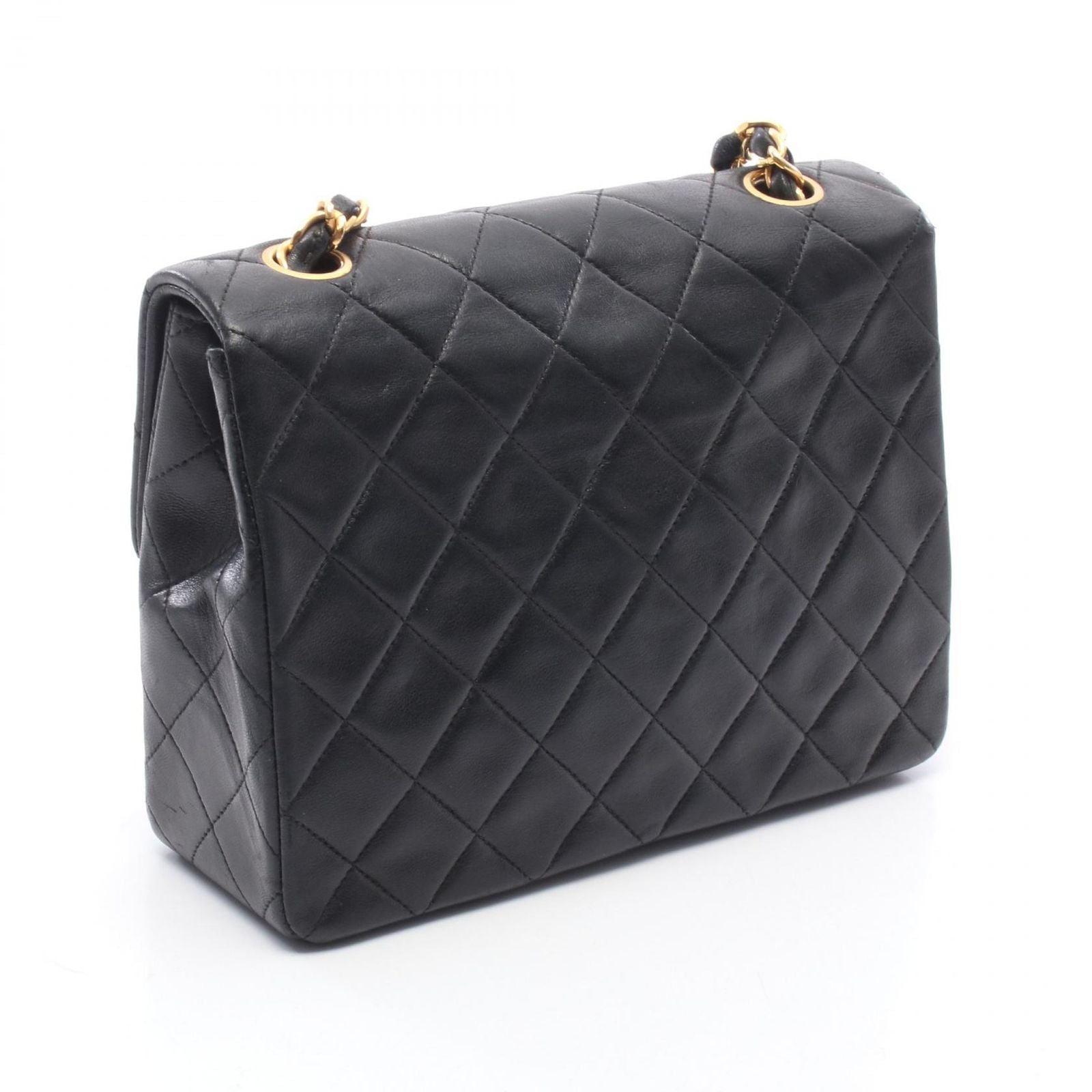 Chanel Shoulder Bag Mini Quilted 20 Black Lambskin Mini Chain — view 2