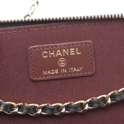 Chanel Shoulder Bag Quilted Vanity Black Lambskin Chain — view 4