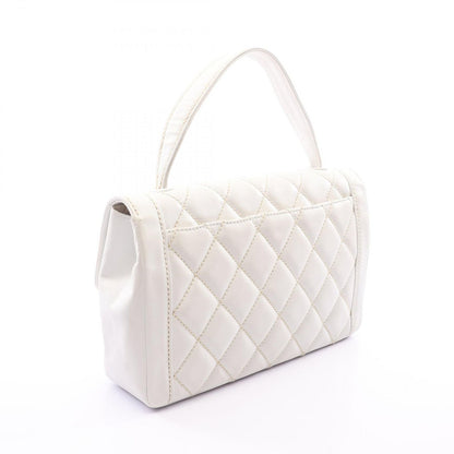 Chanel Handbag Wild Stitch Top Handle White Leather — view 2