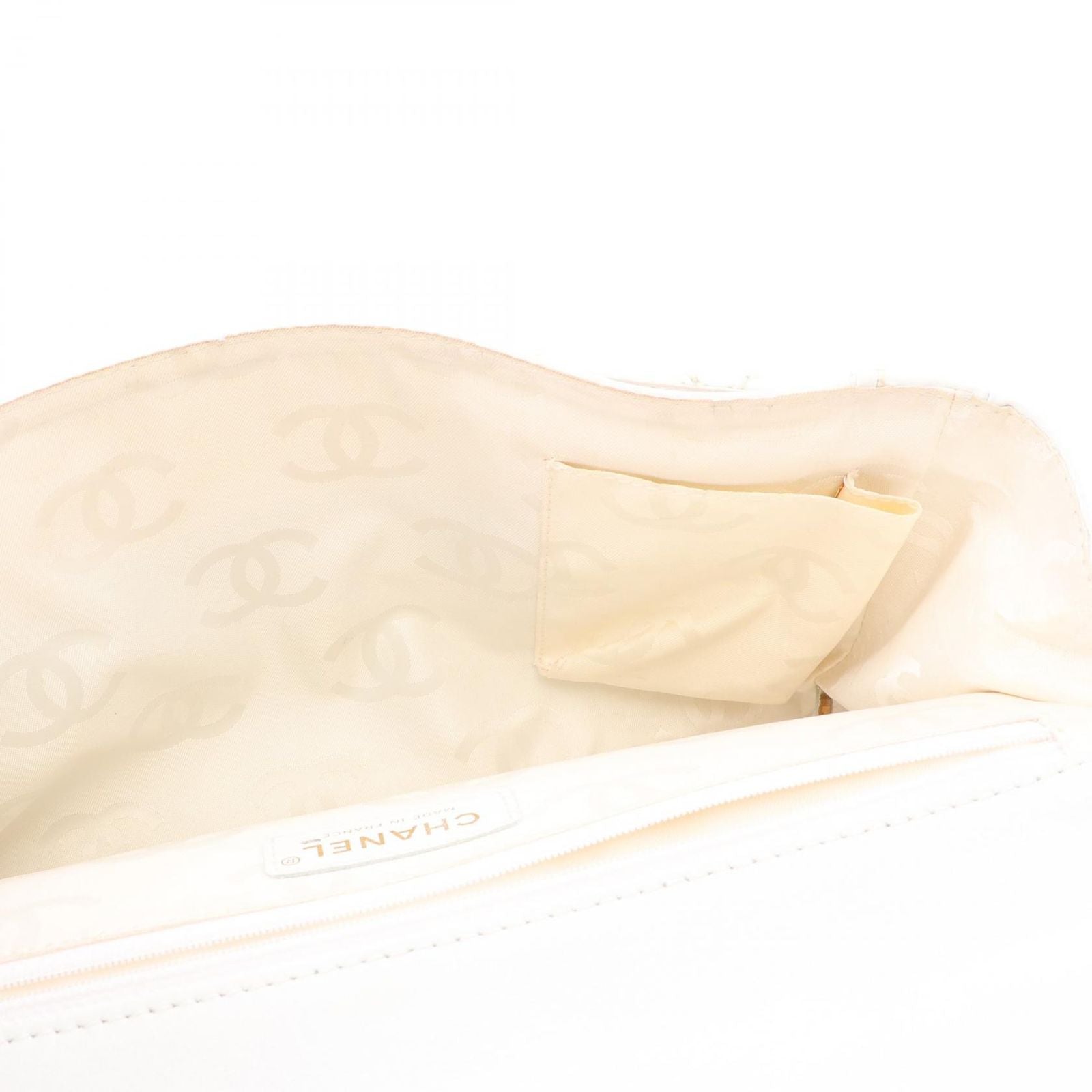 Chanel Handbag Wild Stitch Top Handle White Leather — view 6
