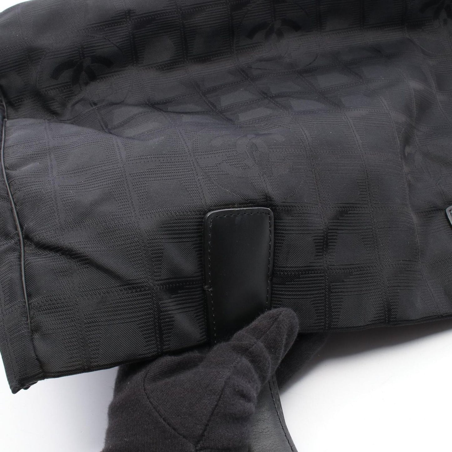 Chanel Tote New Travel Line Black Nylon Leather — view 9