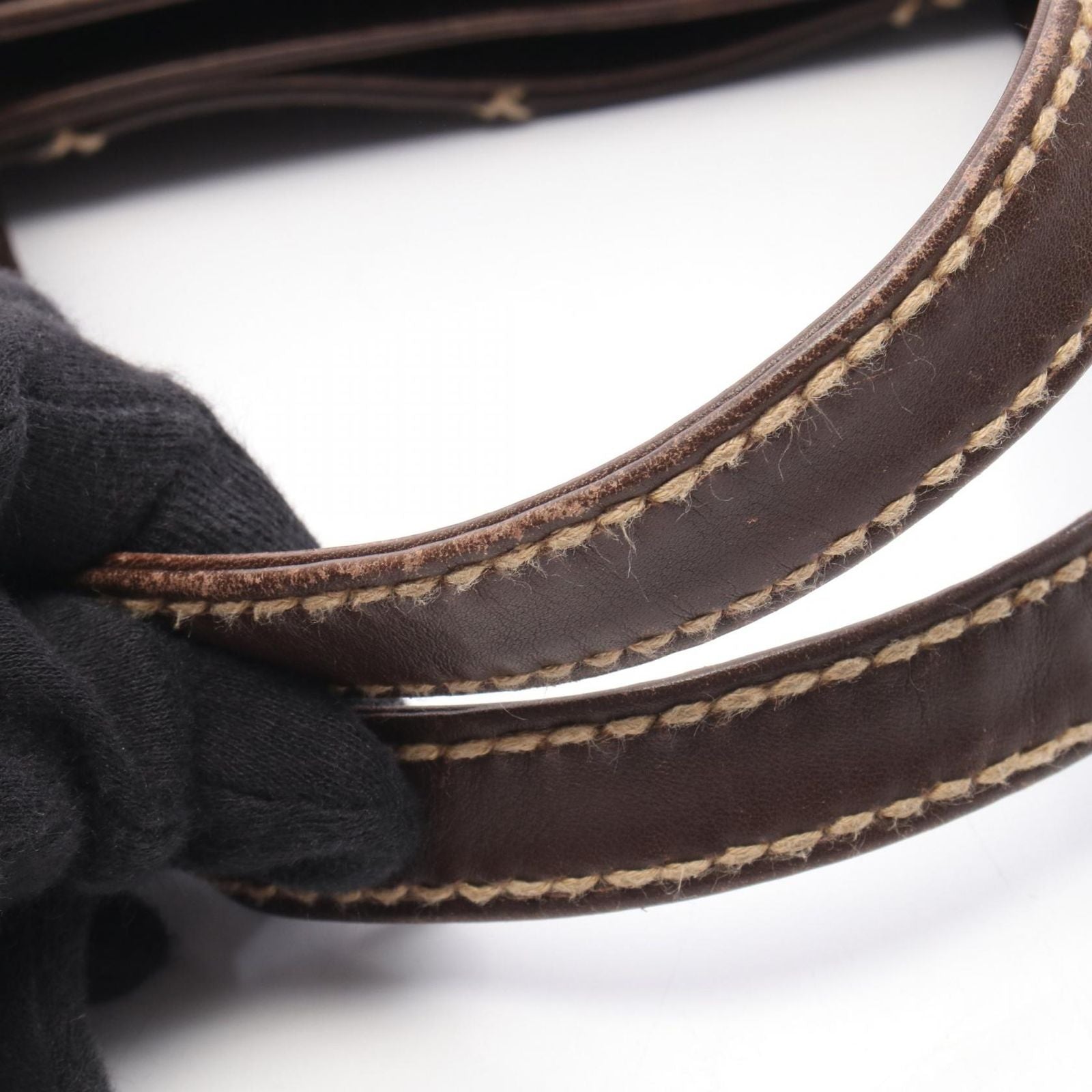 Chanel Tote Wild Stitch Brown Leather — view 9