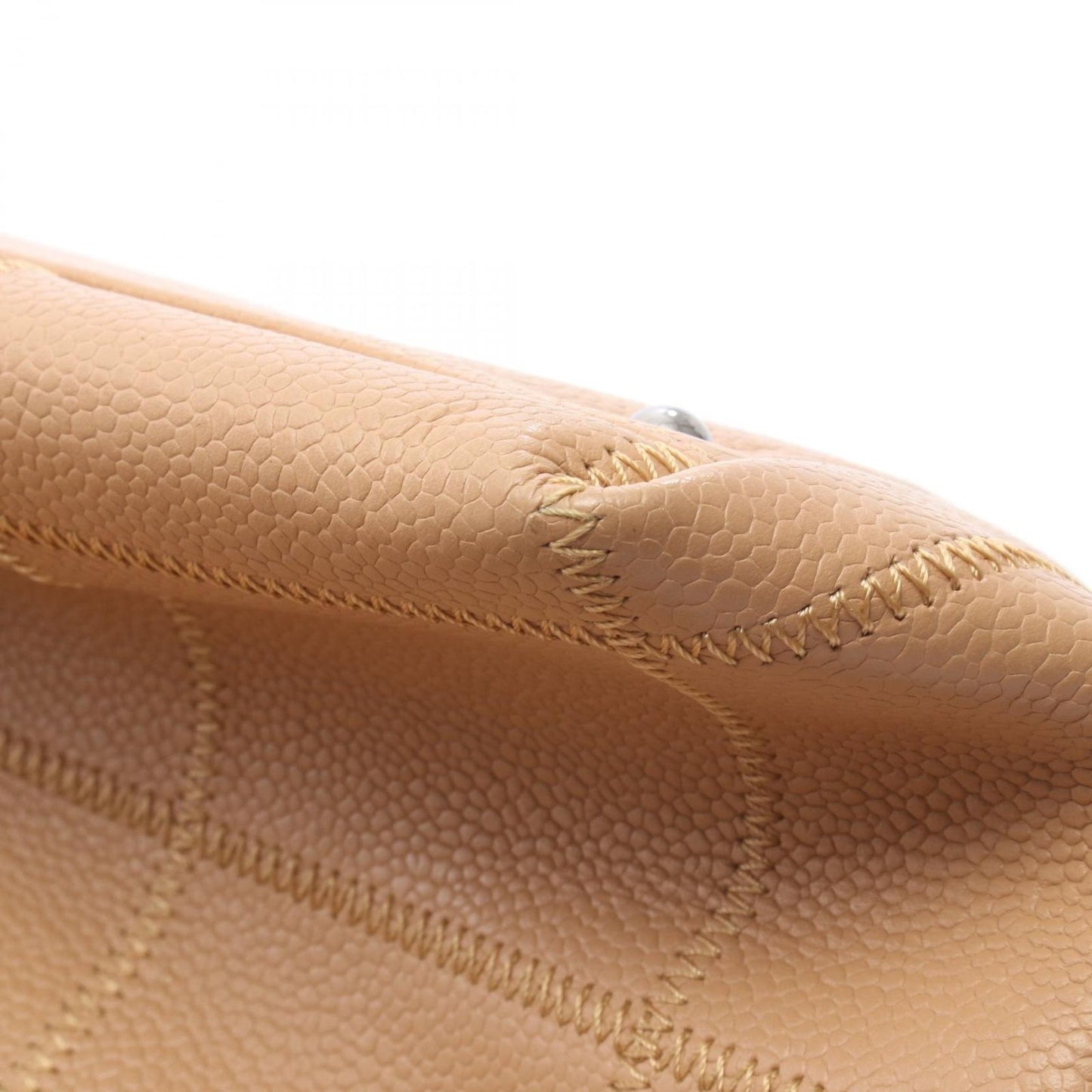 Chanel Tote Choco Bar Beige Caviar Leather — view 7