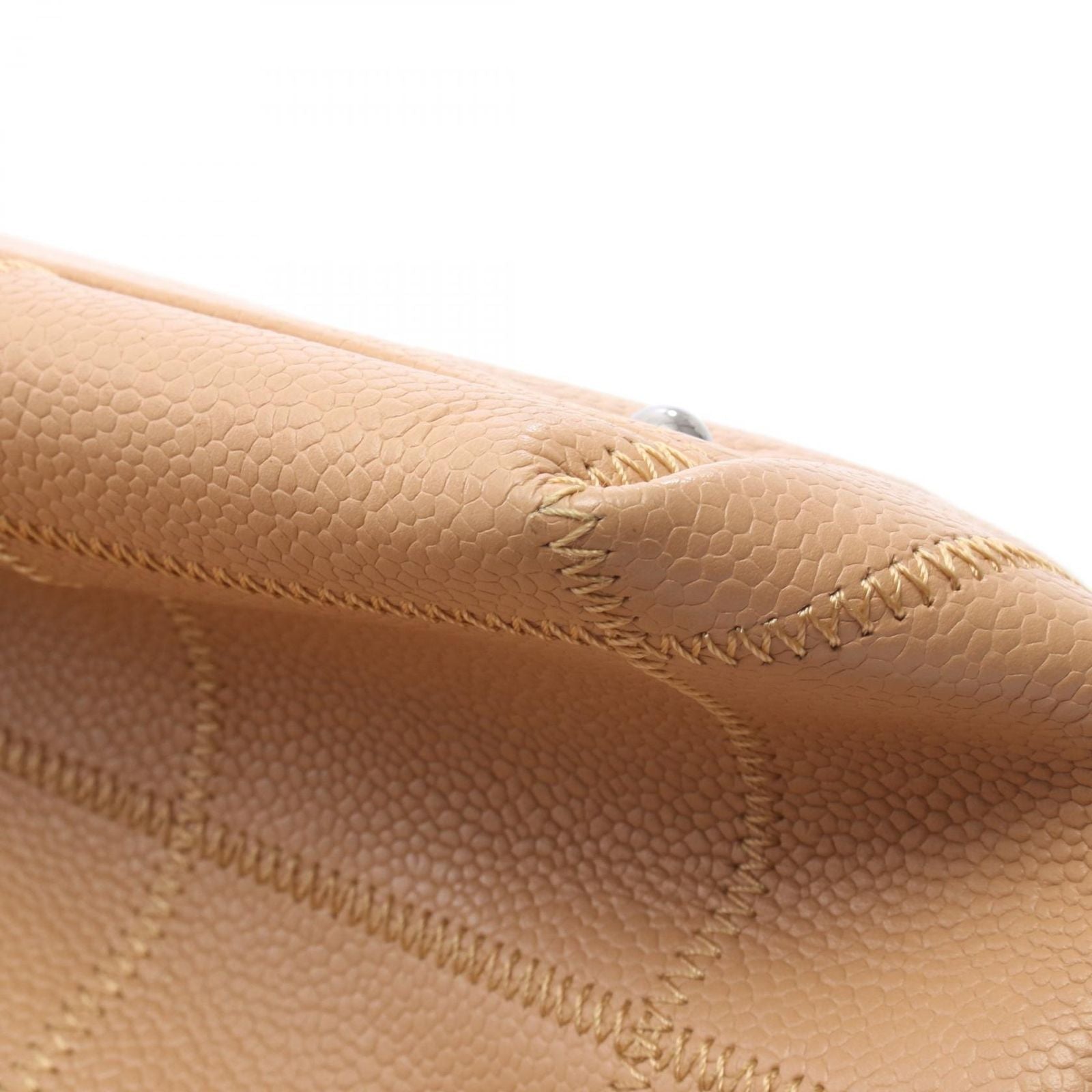 Chanel Tote Choco Bar Beige Caviar Leather — view 7