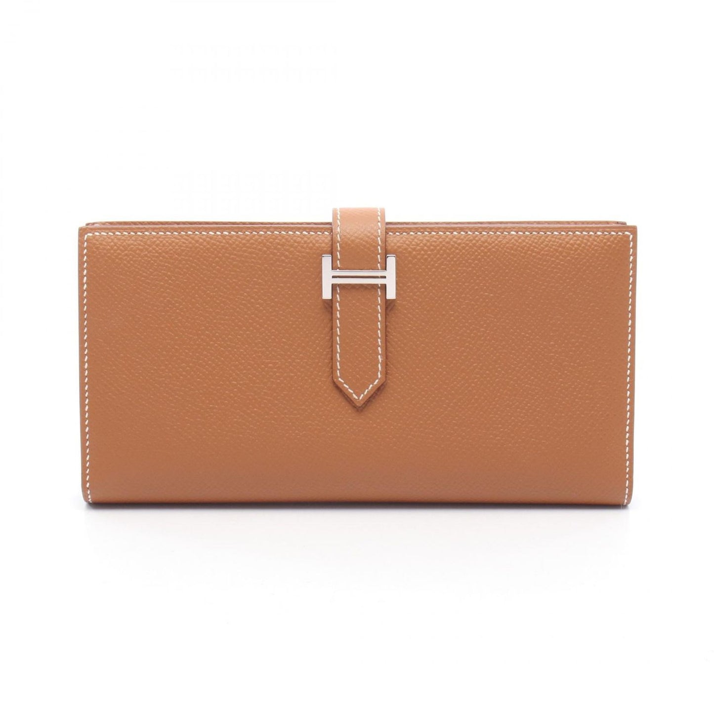 Hermes Bifold Wallet Bearn Souffle Gold Leather Calf