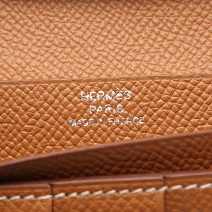 Hermes Bifold Wallet Bearn Souffle Gold Leather Calf — view 5