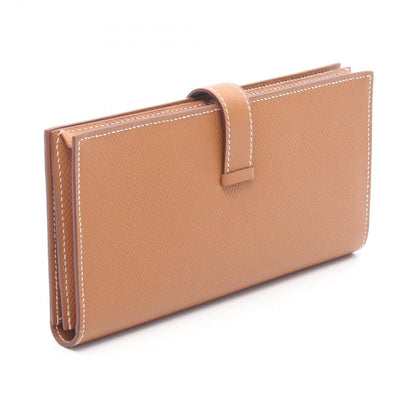 Hermes Bifold Wallet Bearn Souffle Gold Leather Calf — view 2