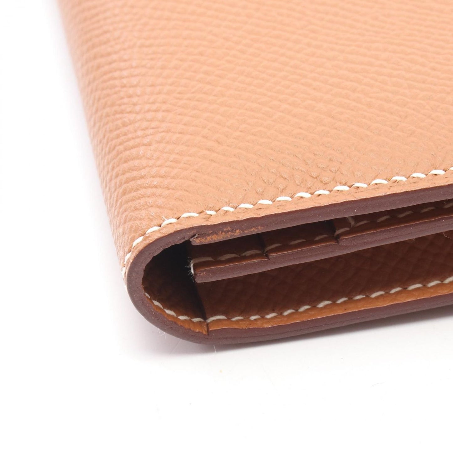 Hermes Bifold Wallet Bearn Souffle Gold Leather Calf — view 7