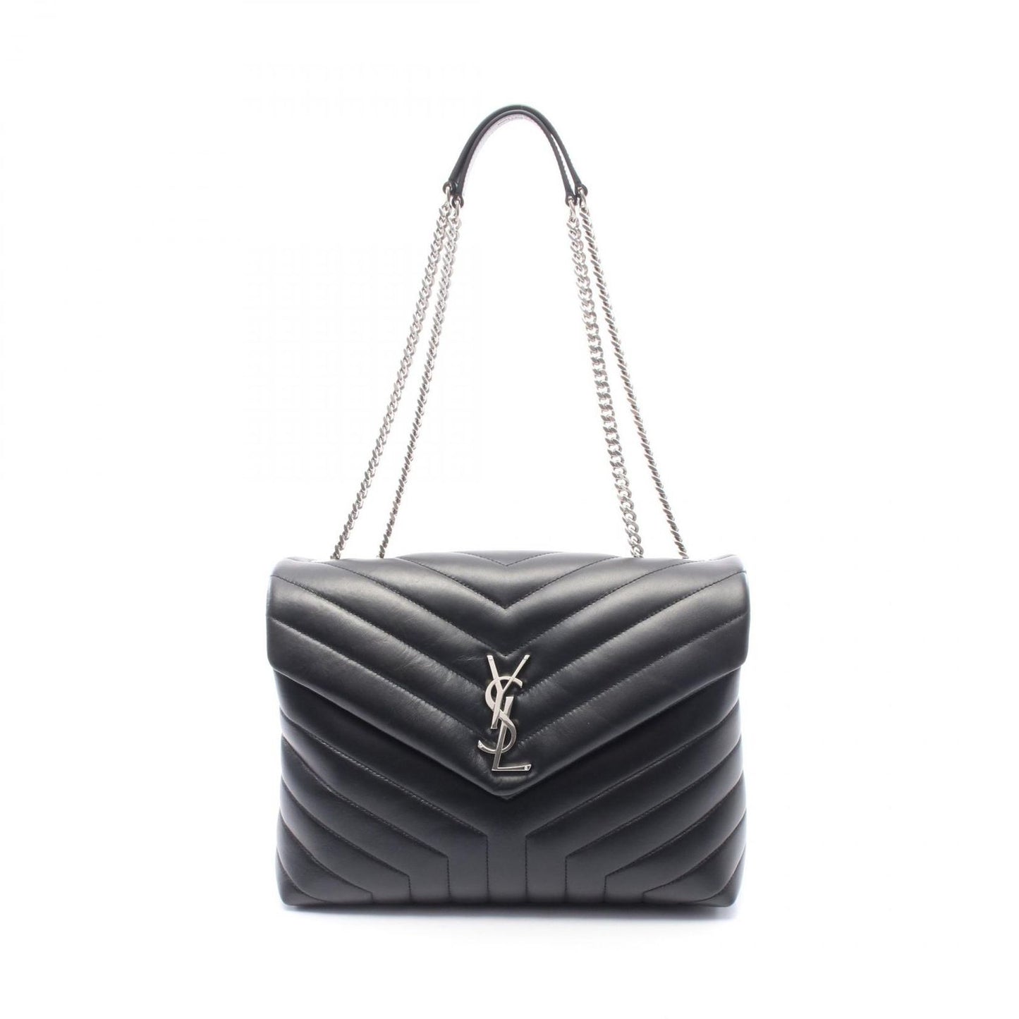 Saint Laurent Paris Tote Loulou Black Leather Chain