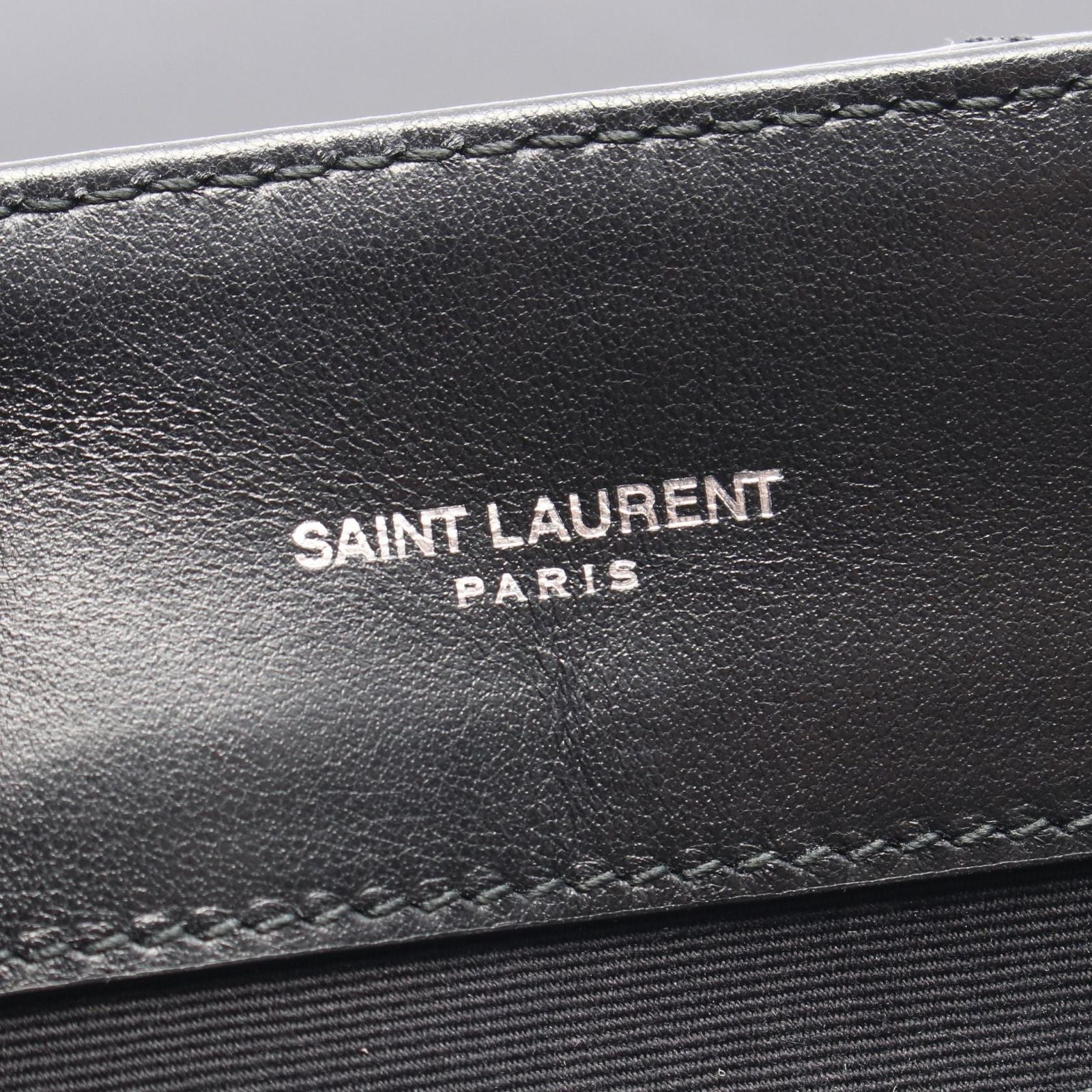 Saint Laurent Paris Tote Loulou Black Leather Chain — view 4