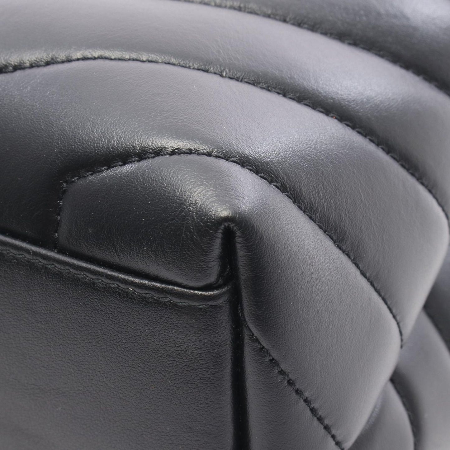 Saint Laurent Paris Tote Loulou Black Leather Chain — view 5