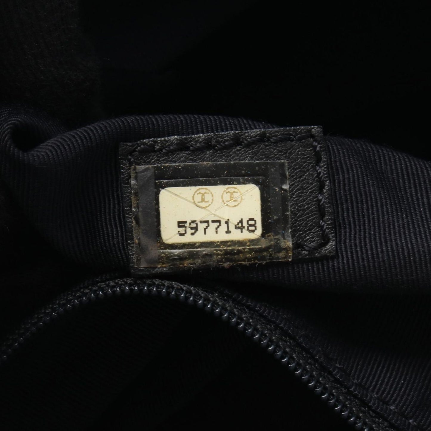 Chanel Tote CC Logo Embossed Black Lambskin CC — view 5