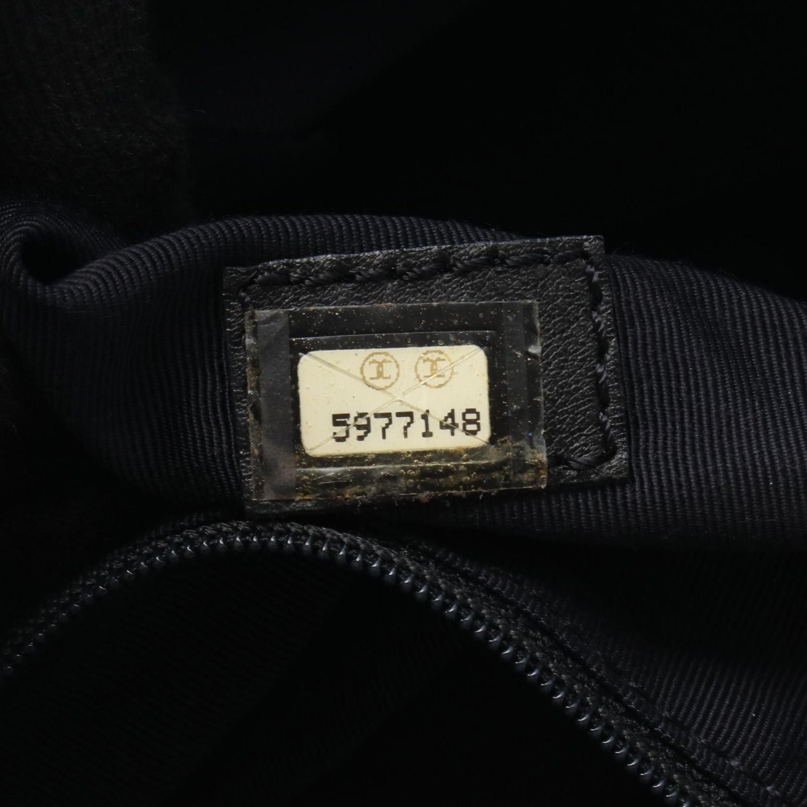 Chanel Tote CC Logo Embossed Black Lambskin CC — view 5
