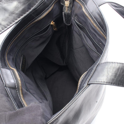 Chanel Tote CC Logo Embossed Black Lambskin CC — view 3