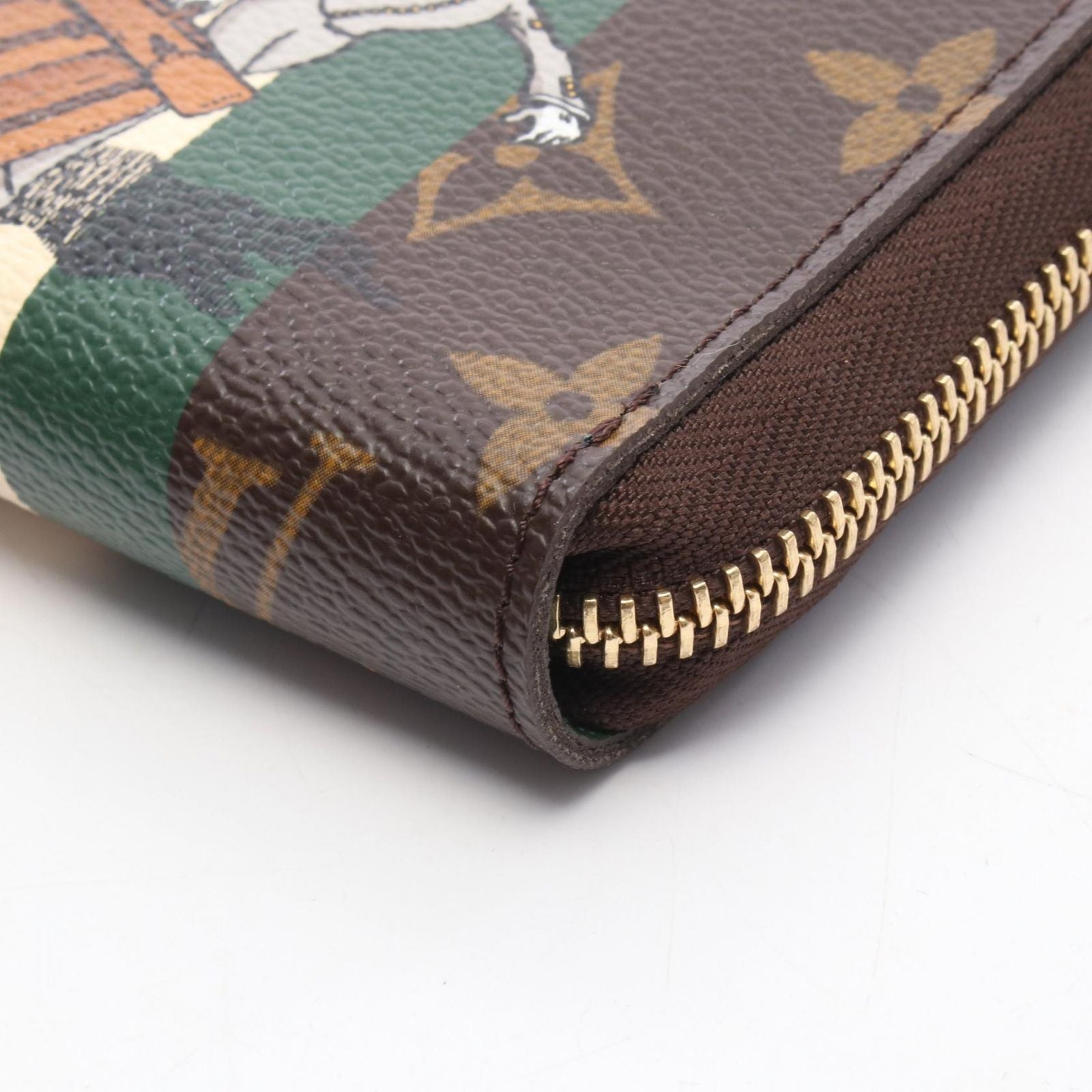 Louis Vuitton Round Wallet Zippy Organizer Vert Canvas — view 7