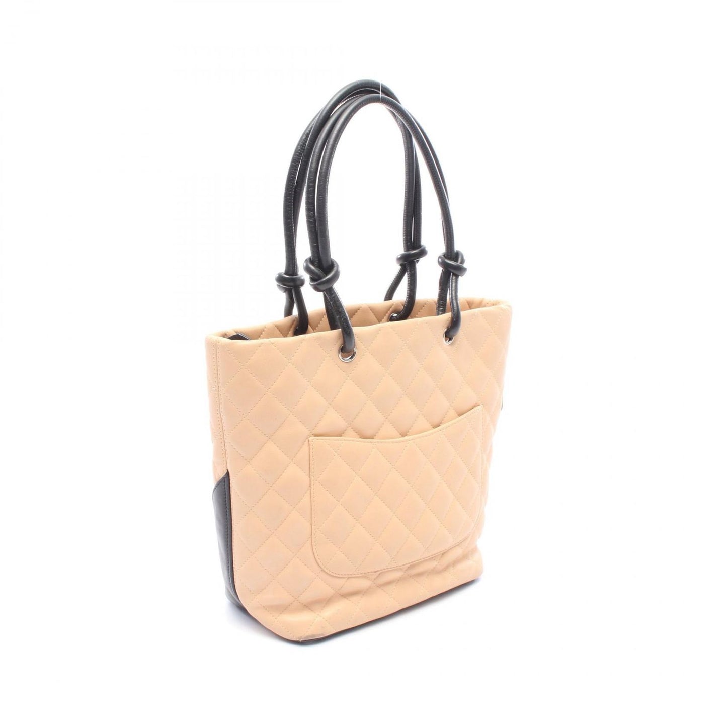 Chanel Tote Cambon Line Beige Black Leather — view 2