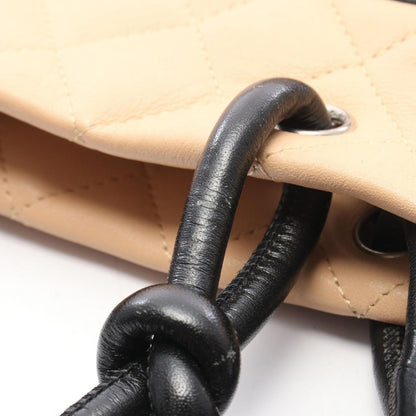 Chanel Tote Cambon Line Beige Black Leather — view 8
