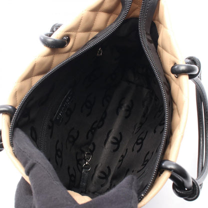 Chanel Tote Cambon Line Beige Black Leather — view 3