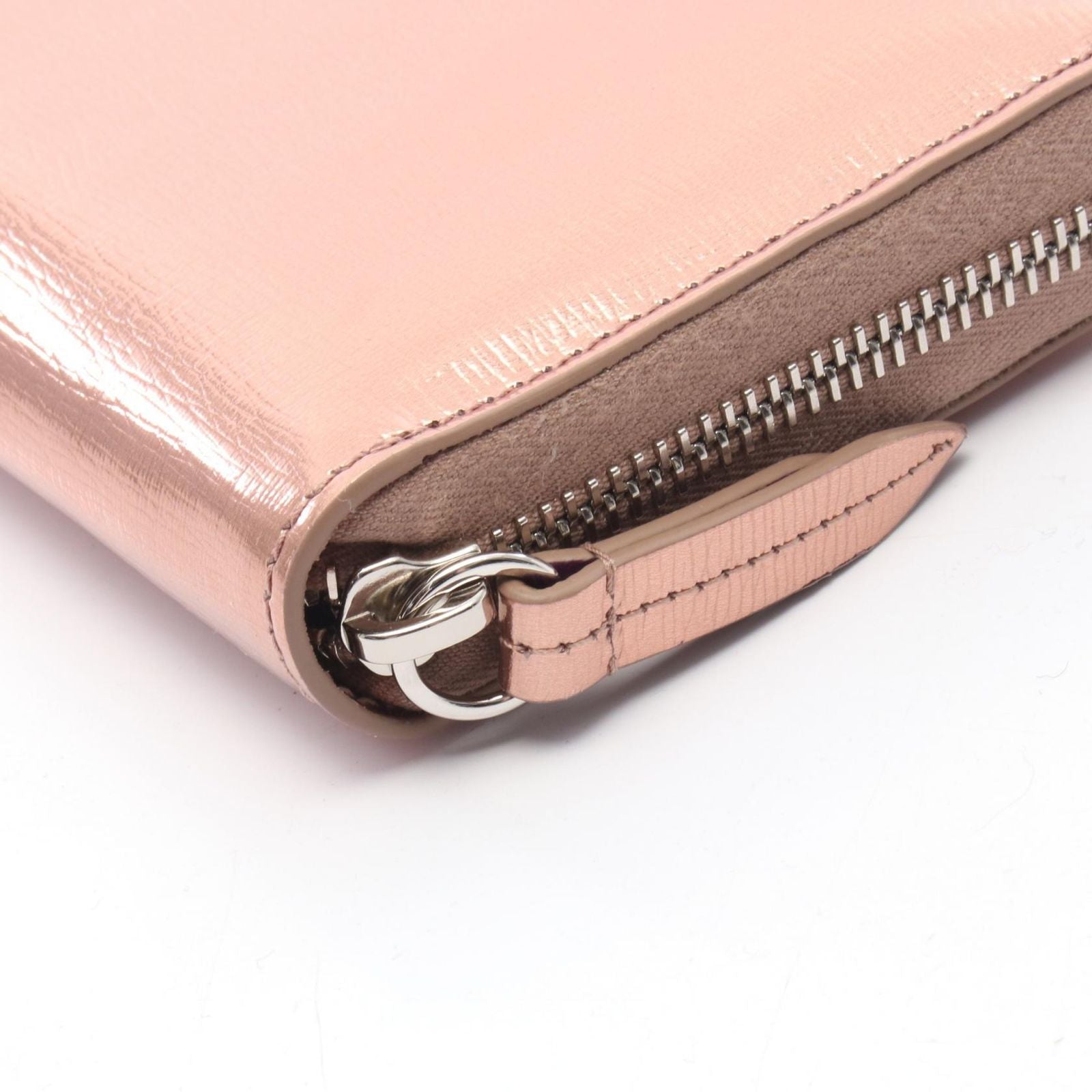Gucci Round Wallet Double Bicolor Metallic Rose Gold Leather — view 7