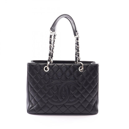 Chanel Tote Quilted Grand Shopping GST Black Caviar Leather Chain