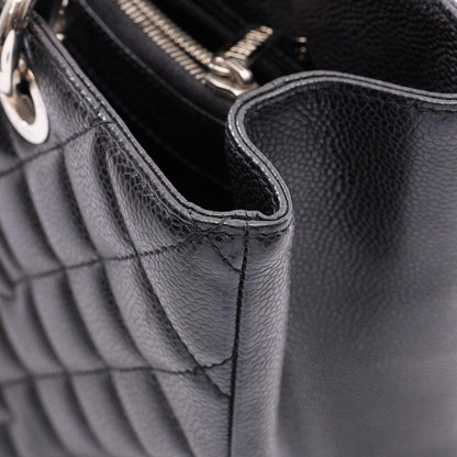 Chanel Tote Quilted Grand Shopping GST Black Caviar Leather Chain — view 8