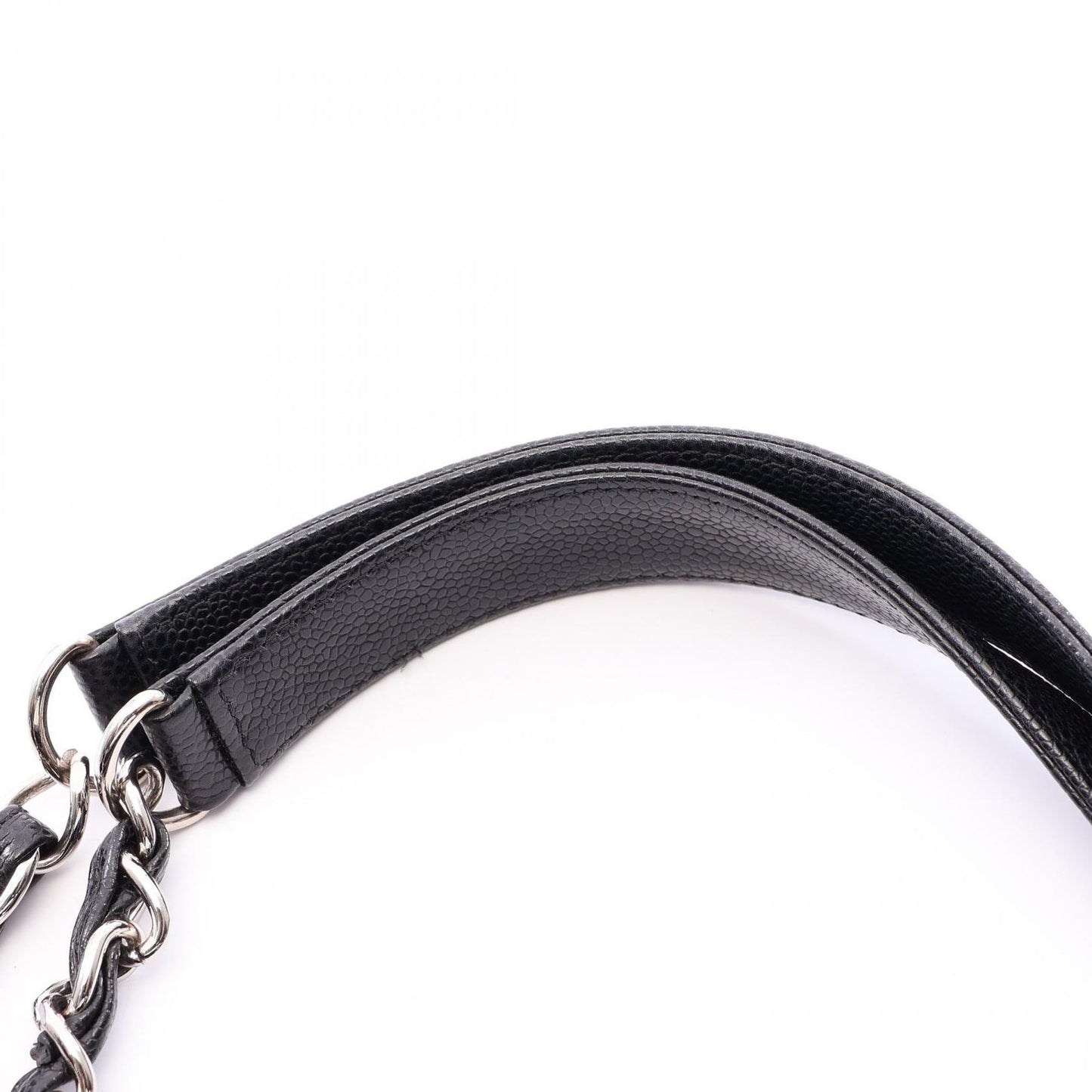 Chanel Tote Quilted Grand Shopping GST Black Caviar Leather Chain — view 9