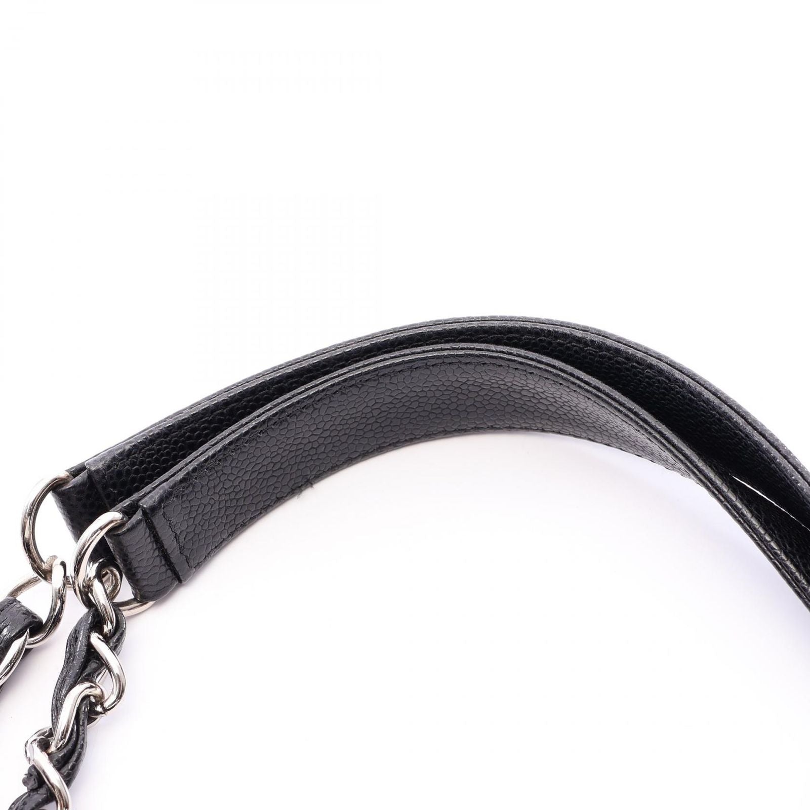 Chanel Tote Quilted Grand Shopping GST Black Caviar Leather Chain — view 9