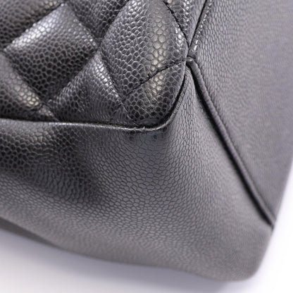 Chanel Tote Quilted Grand Shopping GST Black Caviar Leather Chain — view 6