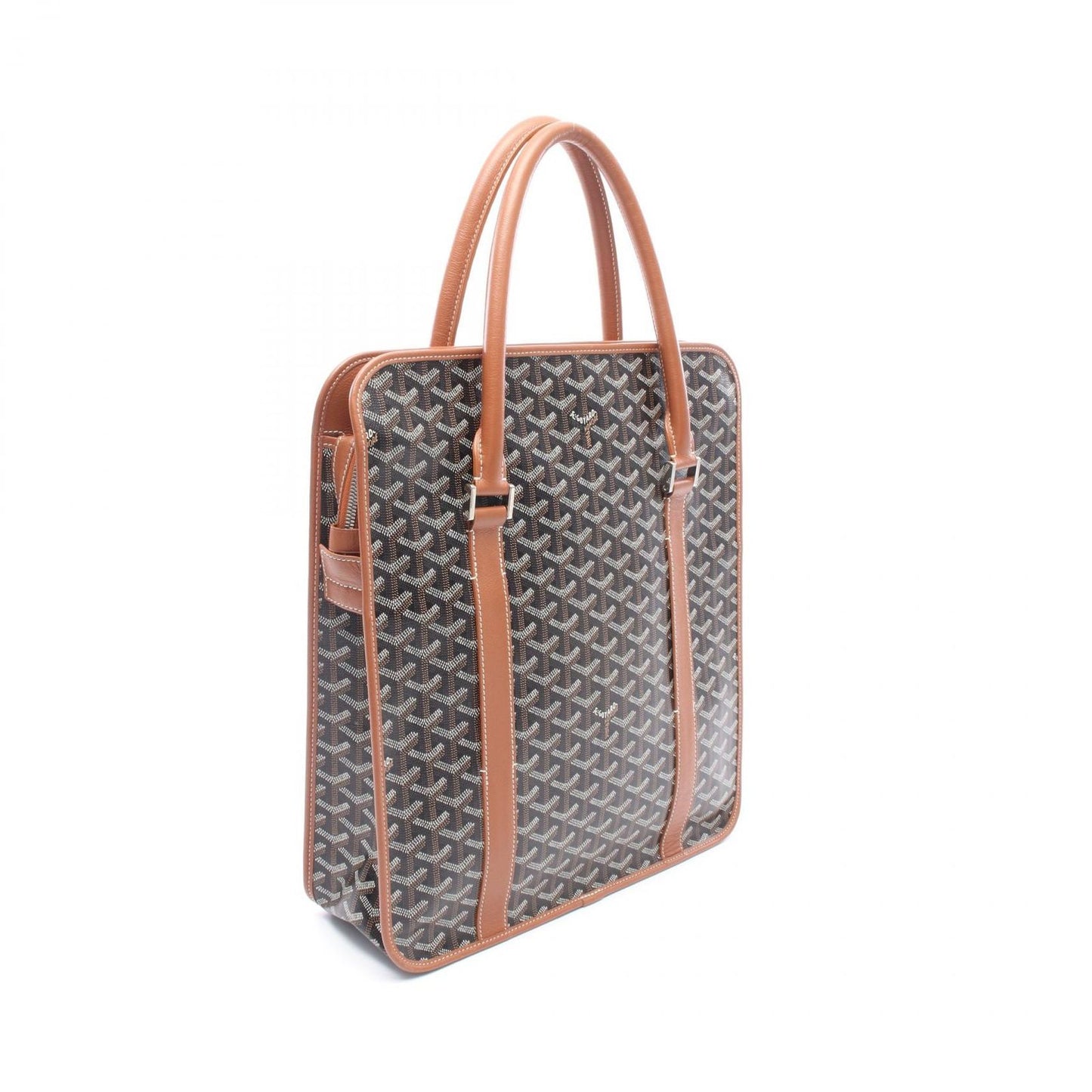 Goyard Tote Bourgogne Black Brown Canvas Leather — view 2