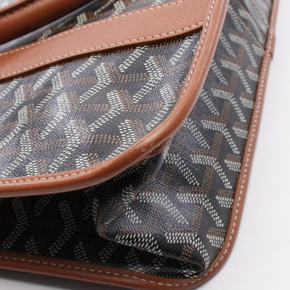 Goyard Tote Bourgogne Black Brown Canvas Leather — view 6