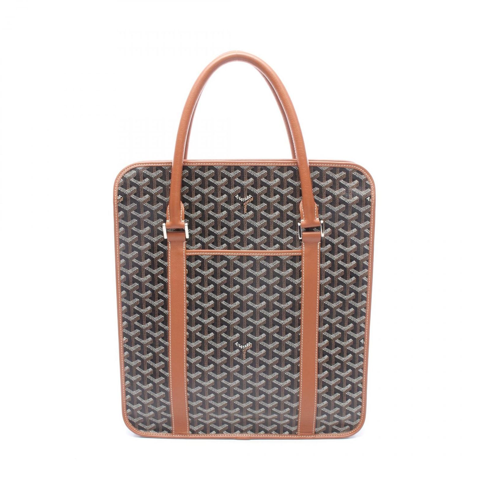Goyard Tote Bourgogne Black Brown Canvas Leather
