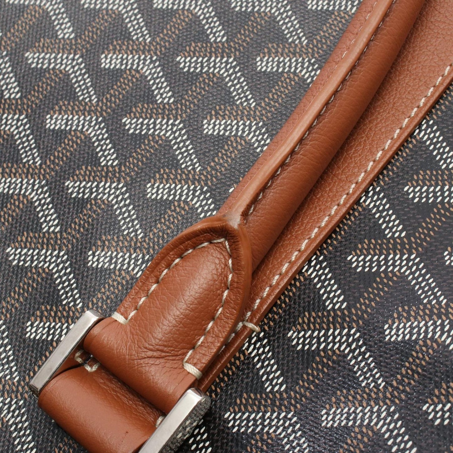 Goyard Tote Bourgogne Black Brown Canvas Leather — view 5
